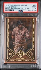 2019 Topps Museum Collection Framed Autograph MFA-DO David Ortiz 1/1 Wood PSA 9