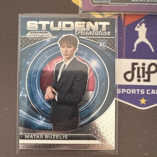 Matas Buzelis Lot (2) Prizm Draft Picks Purple Wave Variation, Base, & Insert - Bild 3 von 4