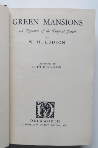 Rare in DJ 1926 1st Illustrated Green Mansions WH Hudson - Picture 8 of 22