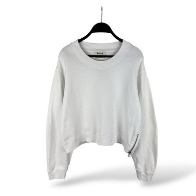 Acne Studios Bird Z Fleece PSS14 Cropped Sweatshirt Crewneck Women s Size S