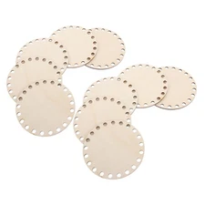 10 Pcs Hand-woven Basket Bottom Wooden Bag Shaper Pad Weaving Base