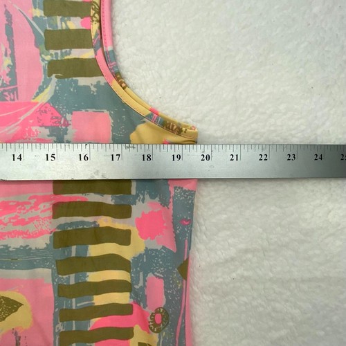 Jamie Sadock L Polyester Blend Zipper Athletic Shirt Pink Designs Sleeveless - Picture 4 of 9