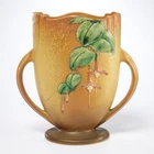 Antique Roseville Pottery Fuchsia Flower Pillowcase Vase 896-8" Vintage