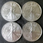 Lot of Four 2021 $1 American Silver Eagle Dollars Type 2