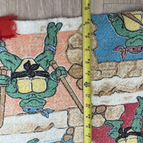 Vintage Teenage Mutant Ninja Turtles Blanket 70 X 78 Inches 1988 80s Mirage Cool - Picture 2 of 15