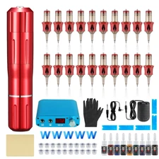 Tattoo Gun Kit - Tattoo Machine Kits Tattoo Supplies Set Tattoo Pen With Tattoo