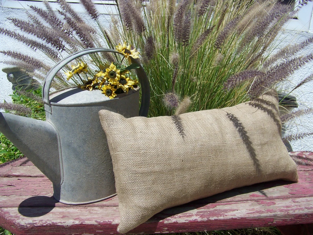 Burlap hotsell lumbar pillow