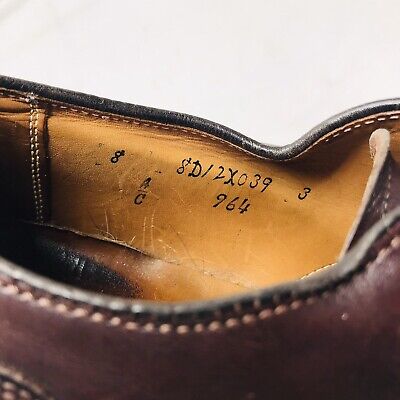 Alden 964 Norwegian Front Blucher is built on the Aberdeen last. The model has a burgundy Calfskin leather upper with a double leather outsole.