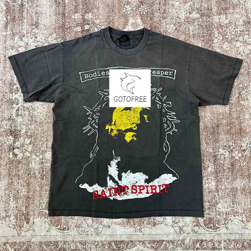 CAMISETA GOTOFREE 24SS HOMBRE MUJER SANTO JESÚS VINTAGE NEGRA VERANO SEGADOR TOP CAMISETA - Imagen 2 de 8