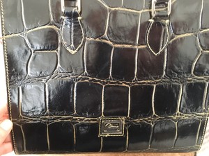 handtas Black lederen Bourke Dooney en alligator patroon Tan qnEn0Ywp