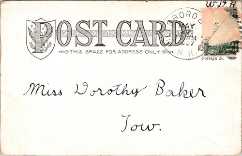 RPPC Elliott Krankenhaus Manchester New Hampshire NH Epson verschickt 1907 Postkarte KA7 - Bild 2 von 2