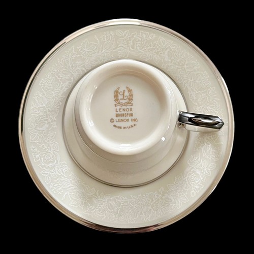 Vintage Lenox Moonspun Fine China 5 Piece Place Settings Excellent Condition - Picture 8 of 8