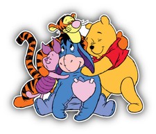 Winnie The Pooh Cartoon Sticker Bumper Decal - ''SIZES''