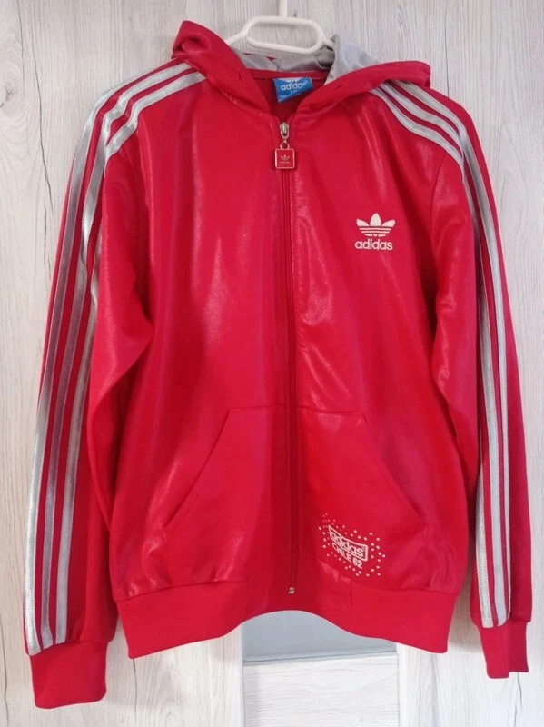 Vintage Womens Chile 62 Top Red Hoodie 3 Stripes Sz M/L | eBay