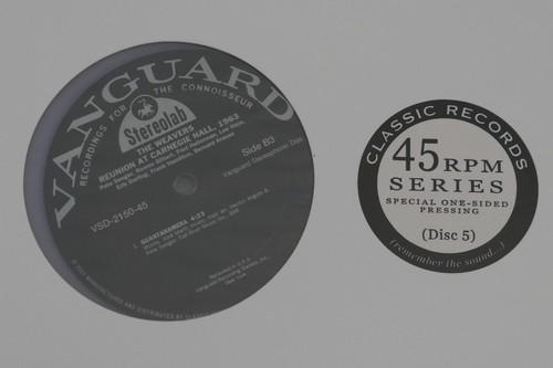NEW Sealed THE WEAVERS Reunion Carnegie Hall Classic Records 45rpm 200g 5xVinyl - Picture 3 of 6