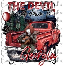 Sublimation Transfer Print The Devil Went Georgia Ready to Press Heat Transfer