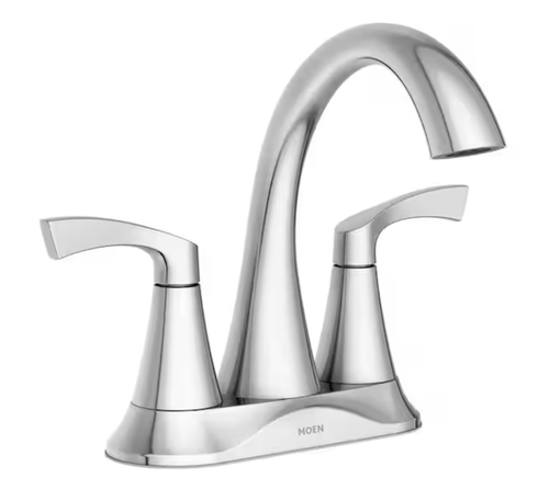 Grifo de baño Moen 84467 Korek 2 manijas 4" juego central - cromo - Imagen 1 de 5