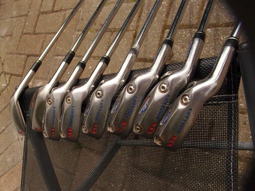 Left handed John letters EWS T 7 Irons / 5-PW/Uniflex chrome shafts. & 2 wedges - Picture 3 of 12