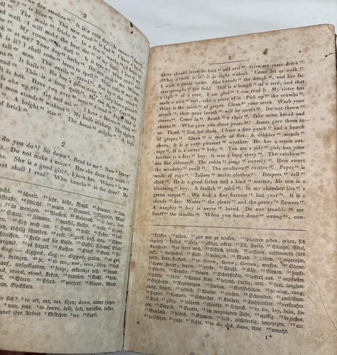1837 Antique Textbook "The English Reader -Prose & Poetry English/German - Picture 2 of 7