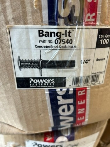 *MENGE 50* Powers Bang-It Betoneinsätze 1/4" Gewinde 07540 - Bild 1 von 2