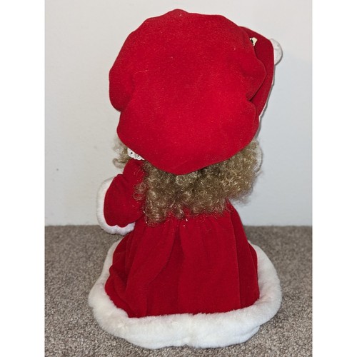 Papá Noel Mejor Muñeca Villancico Vestido Rojo Gorro Decoración Vacacional De Colección 1993 - Imagen 6 de 8
