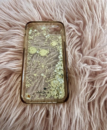 Funda a presión transparente Kate Spade oro líquido brillante para iPhone SE2/8/7/6s/6 $40 - Imagen 3 de 17