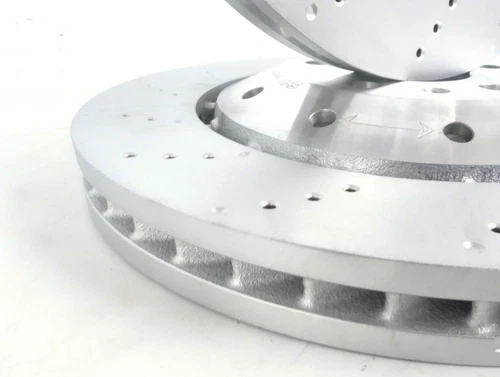 FOR AUDI RS4 RS5 R8 SPYDER FRONT DRILLED SHW BRAKE DISCS EBC YELLOW PADS 365mm - Picture 5 of 10