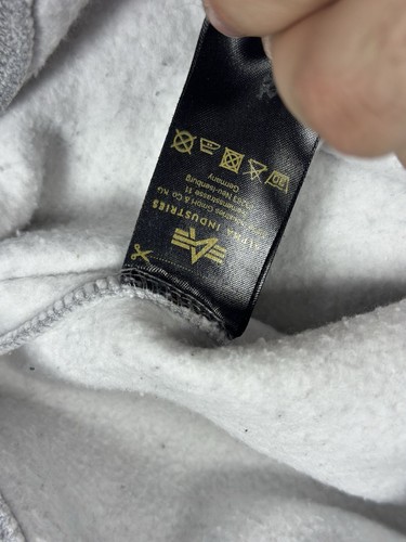 Alpha Industries Sweatshirt Mens Large Grey NASA Space Shuttle Crewneck Mission - Picture 9 of 10