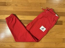 New L Nike Air Jordan 4 Flight Essentials Statement Pants Red DQ7468-612 Men