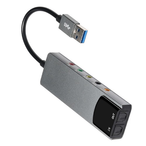 USB Sound Card 5.1 Channel External Audio Card SPDIF Optical Supports AES/EBU - Picture 6 of 11