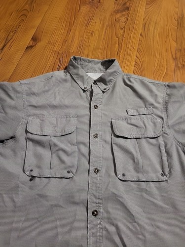 Camisa Bass Pro Shops Lg SS Gris Cuadros 360° Ventilada Pesca 42 X 28 - Imagen 2 de 11