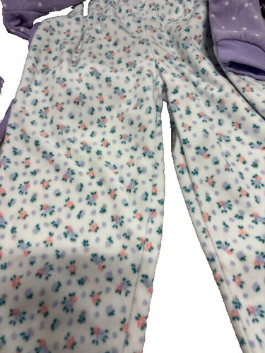 CARTERS GIRLS 3 PC PLUSH LONG SLEEVE SET HEART(PURPLE/WHITE,3T)NWT - Picture 3 of 4