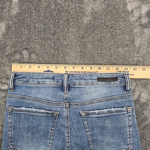 Risen Jean Shorts womens small high rise button fly distressed stretch 5 pocket - Picture 12 of 14