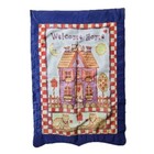 Welcome Home Garden Flag 29x42" Cats & House Design Kitschy 90s Style Pole Hole