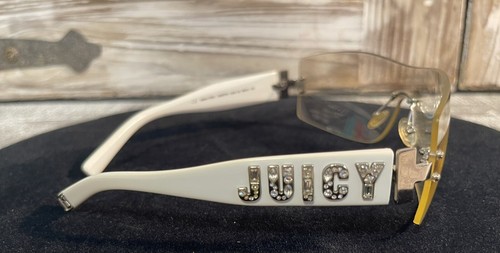 Gafas de sol Juicy Couture Vintage Candy blancas lentes semi transparentes sin estuche - Imagen 11 de 11