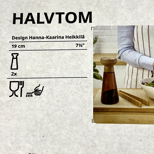 New Ikea HALVTOM Spice mill, glass/brown, 7 ½ ", 10 oz, 2 PACK - Picture 7 of 7