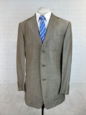 Ermenegildo Zegna Men  s Blazer 42L Brown Wool Bamboo Spring Made in Switzerland