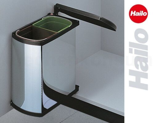 Hailo recolector de residuos dúo cubo de basura instalación germen giratorio cocinas cubo de residuos 3416101 - Imagen 2 de 9