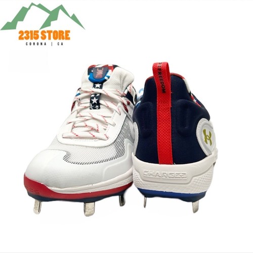 Botines de softbol Under Armour Glyde MT Freedom EE. UU. multicolor para mujer talla 7,5 - Imagen 2 de 9