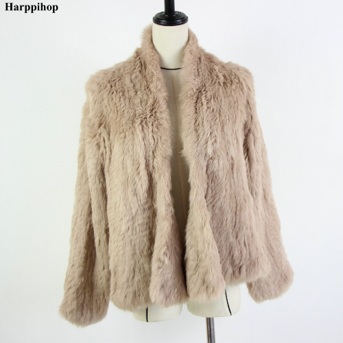 Hot Sale Knitted Rabbit Fur Jacket Popuplar Fashion Fur Jacket Coat for ...