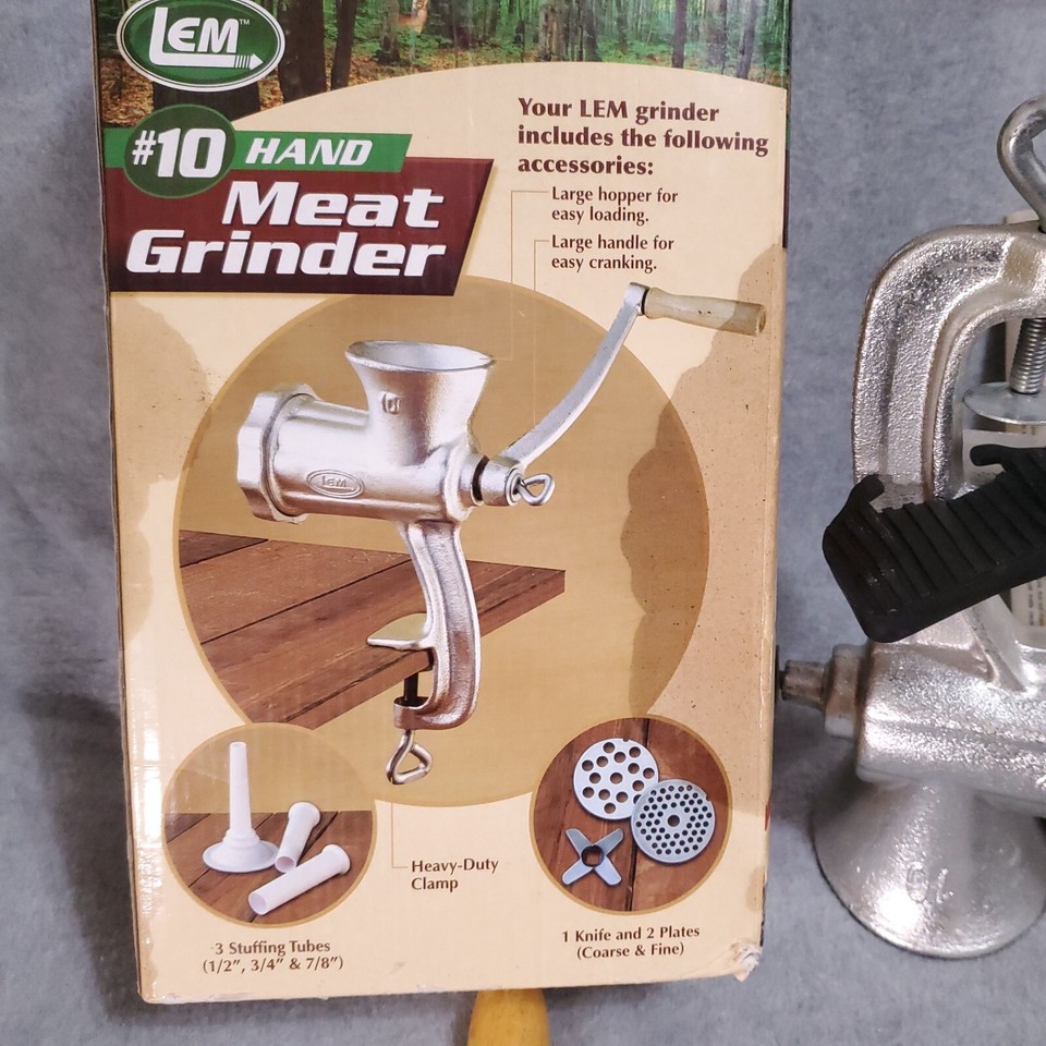 LEM 10 MEAT GRINDER Stainless Steel Heavyduty Clampon Manual Hand