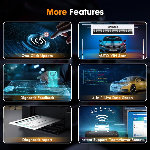 FOXWELL NT809TS Car Bidirectional Scanner OBD2 All System Check TPMS Programming - Picture 8 of 19
