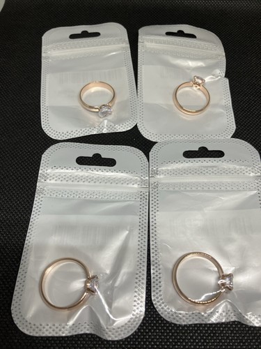 1 Carat Round Cubic Zirconia Solitaire Rose Gold Plated Ring Size 9. #105B - Picture 5 of 11