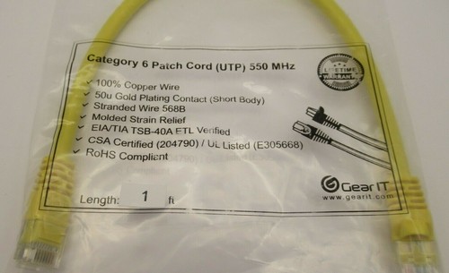 CAT6 cable RJ45 Ethernet set of 7 LAN Network 1 ft Patch UTP Copper Wire new - Picture 2 of 6