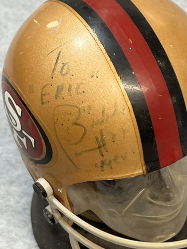 Bubba Paris signed San Francisco 49ers NFL Football Helmet Coin Bank 90s VTG - Picture 3 of 10