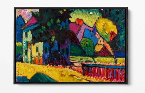 KANDINSKY 10-DEEP FLOATER/FLOAT EFFECT FRAMED CANVAS WALL ART PRINT-YELLOW RED - Picture 5 of 12