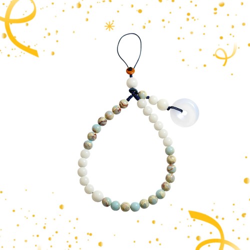 Vintage Braided Hand Strap Stone Bead Phone Lanyard Hand Wrist Lanyard - 第 7/12 張圖片