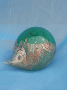 Studio Glass Paperweight 7cm penguin £19.99 silver//gold leaf plated