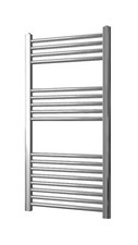 Chrome Central Heating Towel Rails 400 500 600W Flat & Curved Bathroom Designer