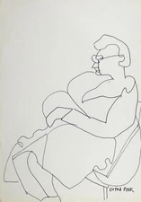 Lutka Pink - Drawing Original - Ink - Character 5